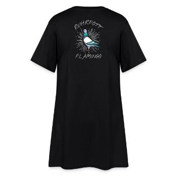 Ruhrpott Flamingo - Frauen T-Shirt-Kleid - Schwarz - Hinten
