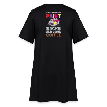 Cadeau d'art de pierres de peinture - Robe T-shirt Femme - noir - Dos
