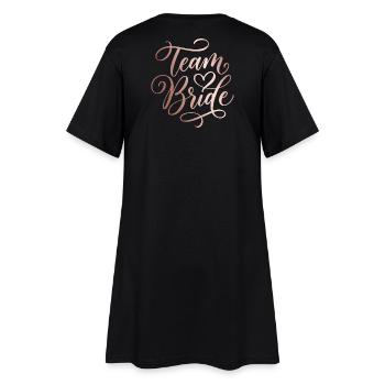 Team Bride Handlettering Bachelor Party - Women’s T-Shirt Dress - black - Back