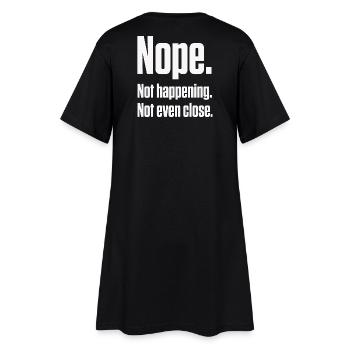 Nein, das passiert nicht, neurodivergente PDA-Stolz - Frauen T-Shirt-Kleid - Schwarz - Hinten