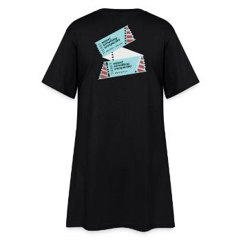 GODNEWS Touriste de tous les jours »Billet« - Robe T-shirt Femme - noir - Dos