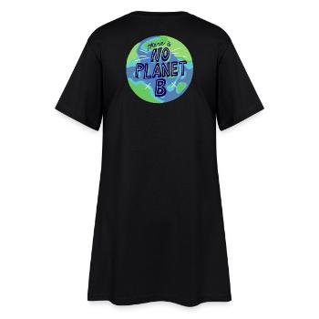 no planet B, mère nature, planète terre - Robe T-shirt Femme - noir - Dos