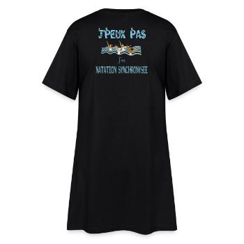 Ich kann kein Synchronschwimmen haben - Frauen T-Shirt-Kleid - Schwarz - Hinten