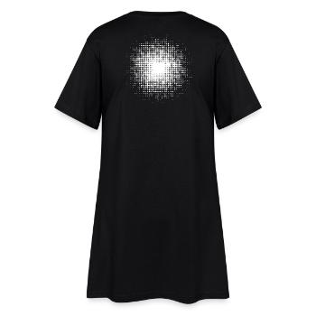 fond rond pointillé blanc - Robe T-shirt Femme - noir - Dos