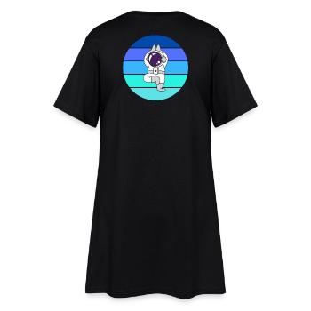 astronaute, flying fusée espace - Robe T-shirt Femme - noir - Dos