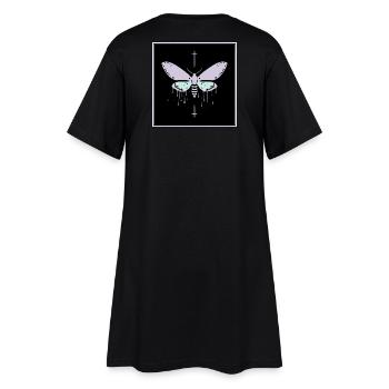 Ethereal Whispers in Mint and Lavender - Women’s T-Shirt Dress - black - Back