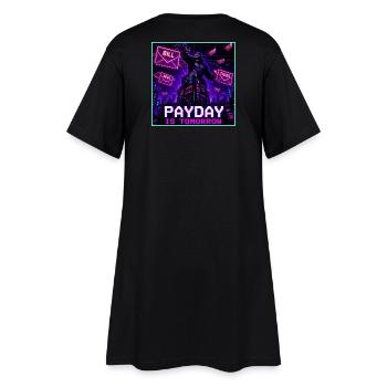 Payday Is Tomorrow Funny Meme - Women’s T-Shirt Dress - black - Back