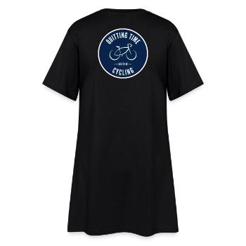 Quitting Time - need to go Cycling Emblem - Women’s T-Shirt Dress - black - Back