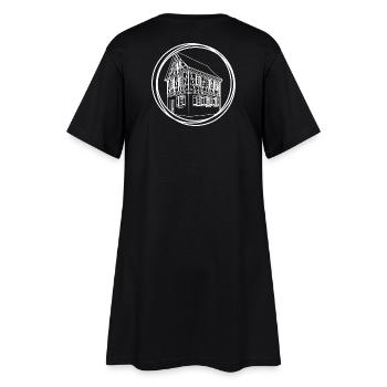 Dessin du cercle de la maison en ligne - Robe T-shirt Femme - noir - Dos