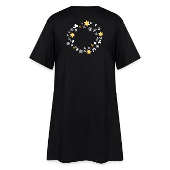 Étoiles et plus | Symboles-Cadre Noël - Robe T-shirt Femme - noir - Dos