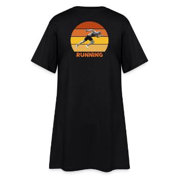 athletics, sprint, running - Women’s T-Shirt Dress - black - Back