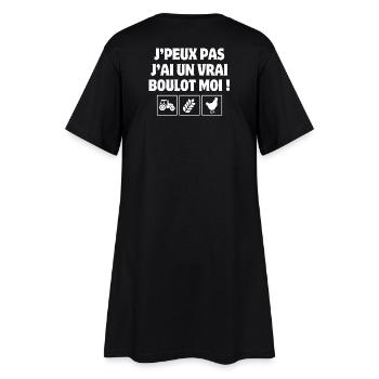 agriculture, agriculteur, paysan, fermier - Robe T-shirt Femme - noir - Dos