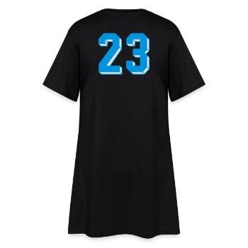 dreiundzwanzig - Frauen T-Shirt-Kleid - Schwarz - Hinten
