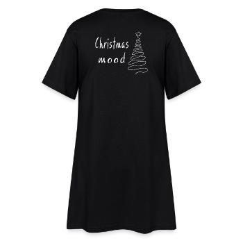 Christmas Mood – Minimalist Christmas Tree  - Frauen T-Shirt-Kleid - Schwarz - Hinten