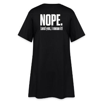 Nein, ich meine es ernst, PDA, neurodivergenter Stolz, - Frauen T-Shirt-Kleid - Schwarz - Hinten