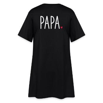 Papa coeur - Cadeau fête des pères chère famille - Robe T-shirt Femme - noir - Dos