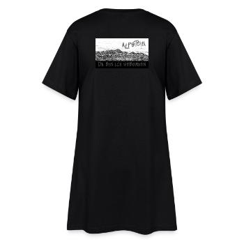 ALPSTEIN - Da bin ich geboren - Schweiz - Frauen T-Shirt-Kleid - Schwarz - Hinten