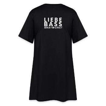 SCHRÜCKTIVAL - Frauen T-Shirt-Kleid - Schwarz - Hinten