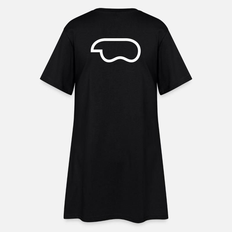 Controller-Outline-White - Women’s T-Shirt Dress - black