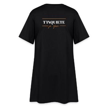 T'Inquiète je gère T-shirt motif affirmatif - Robe T-shirt Femme - noir - Dos