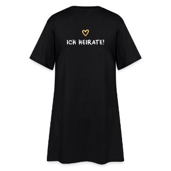 Ich heirate Herz gold Hochzeit Geschenk - Frauen T-Shirt-Kleid - Schwarz - Hinten