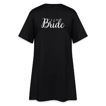 Team Bride white - Frauen T-Shirt-Kleid - Schwarz - Hinten