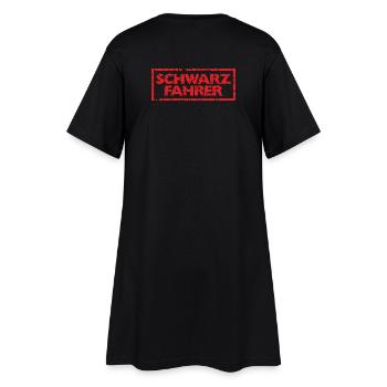 Schwarzfahrer (Vintage Rot) - Frauen T-Shirt-Kleid - Schwarz - Hinten