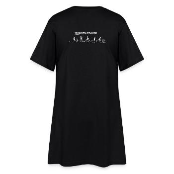walking Figures white - Women’s T-Shirt Dress - black - Back