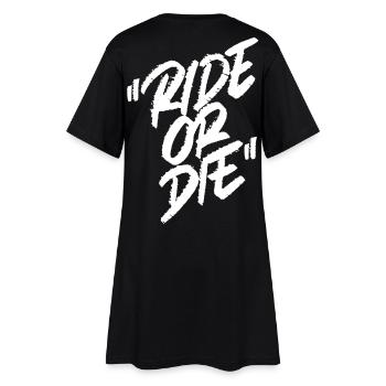 Ride or Die Handlettering Typograhpie Logo - Frauen T-Shirt-Kleid - Schwarz - Hinten