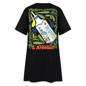 Huile d'olive au Beurre Salé Toulon - Robe T-shirt Femme - noir - Dos