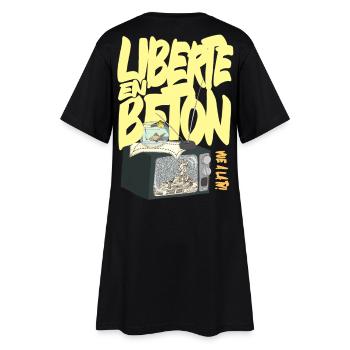 Liberté en Béton - France 10 septembre - Robe T-shirt Femme - noir - Dos