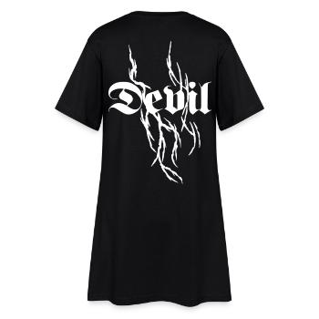 Demonic Vines Gothic Font, Devil Streetwear - Robe T-shirt Femme - noir - Dos