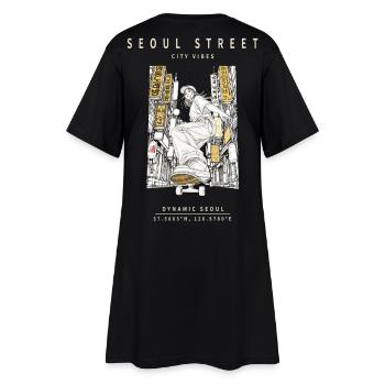 Seoul Street City Vibes - Women’s T-Shirt Dress - black - Back