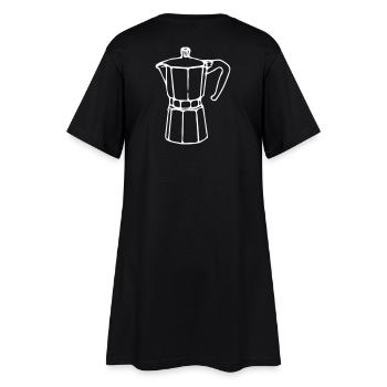 Kaffeekanne / Espressokanne / Caffettiera - Frauen T-Shirt-Kleid - Schwarz - Hinten