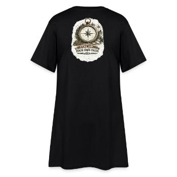 Stay On Your Own Path | Compass Design - Frauen T-Shirt-Kleid - Schwarz - Hinten