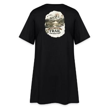 Find Your Trail | Hiking Design - Frauen T-Shirt-Kleid - Schwarz - Hinten