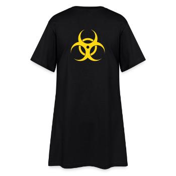 Hazard - Frauen T-Shirt-Kleid - Schwarz - Hinten