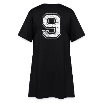 9_nine_neun_white_weiss (de) - Frauen T-Shirt-Kleid - Schwarz - Hinten