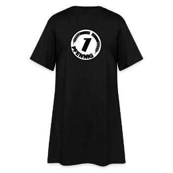 Pfennig - Frauen T-Shirt-Kleid - Schwarz - Hinten