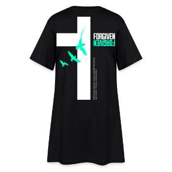 Croix Pardonnée & Oiseaux Volants - Robe T-shirt Femme - noir - Dos