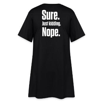 Klar. Nur ein Scherz. Nein. PDA Autist - Frauen T-Shirt-Kleid - Schwarz - Hinten