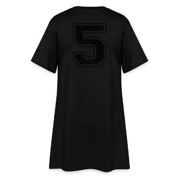 5 five fuenf black schwarz (de) - Frauen T-Shirt-Kleid - Schwarz - Hinten