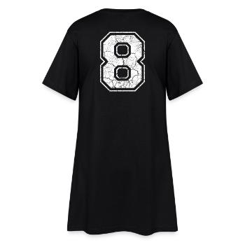 8_eight_acht_white_weiss (fr) - Robe T-shirt Femme - noir - Dos