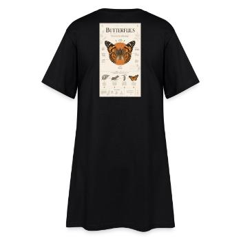 Cycle d’affiches d’art papillon nature - Robe T-shirt Femme - noir - Dos