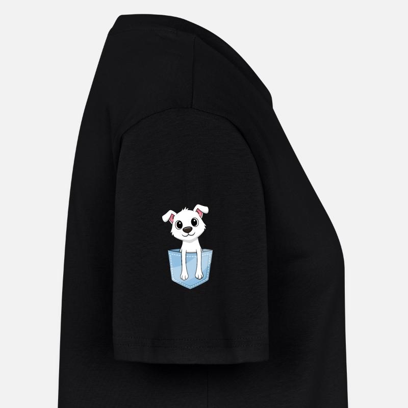 Chiot mignon dans la poche Robe T-shirt Femme