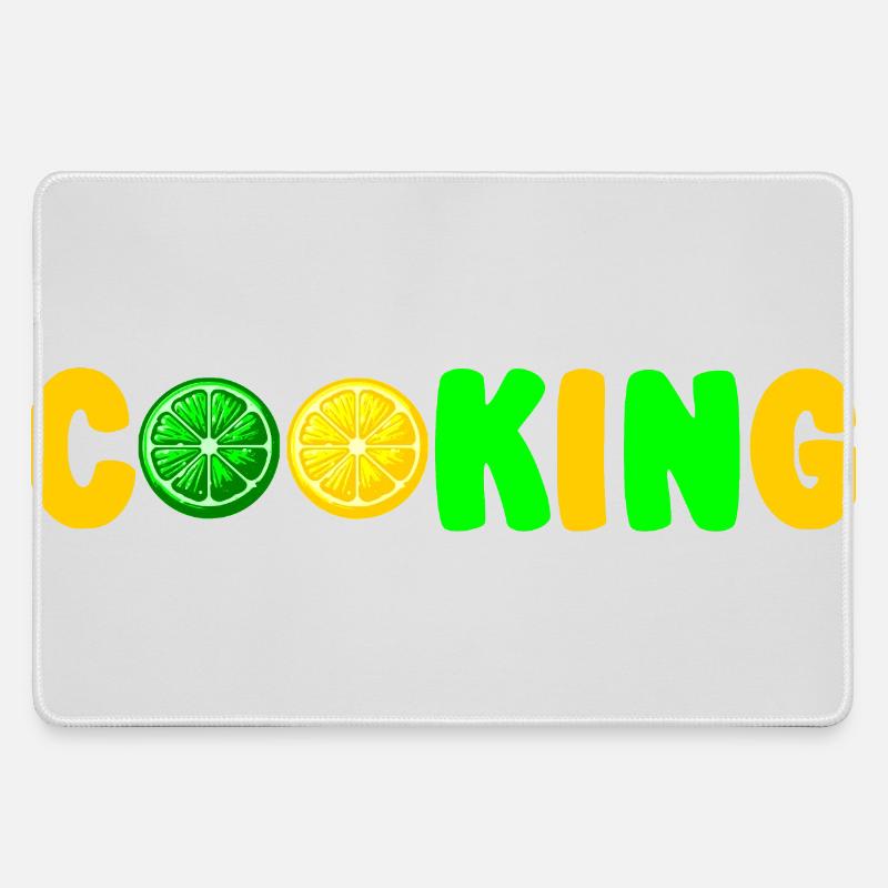 Lime Lime Cooking Apron - Large Gaming Mouse Mat - grey