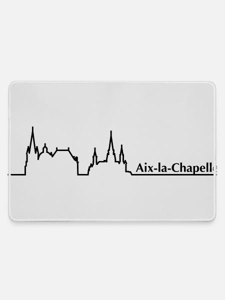 Aachen Skyline - Mousepad groß für Gamer - Grau
