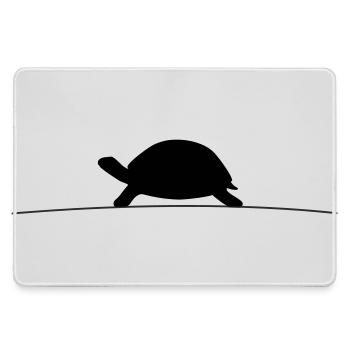 Schildkröte Silhouette - Mousepad groß für Gamer - Grau - Vorne