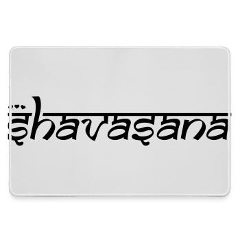 OM SHAVASANA - Mousepad groß für Gamer - Grau - Vorne