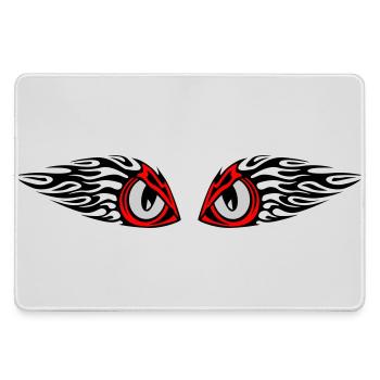 tribal eyes - Large Gaming Mouse Mat - grey - Front